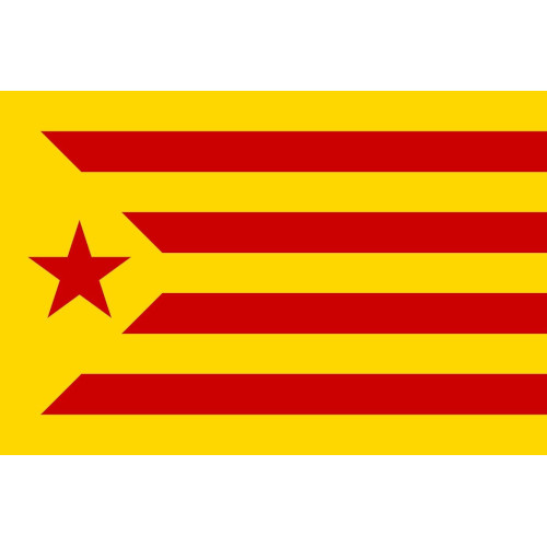 Bandera estelada vermella de 150x90 cm horitzontal