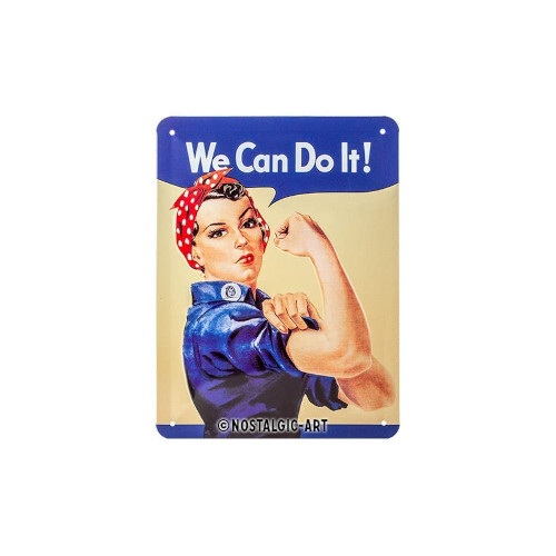 Placa retro "We Can Do It" 15x20 cm