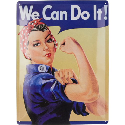 Placa metàl·lica "We Can Do It" 30x40 cm