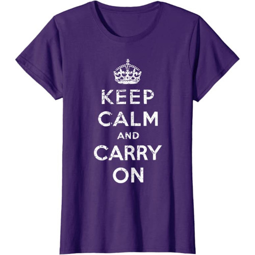 Samarreta per a dona "Keep Calm and Carry On" amb estil vintage