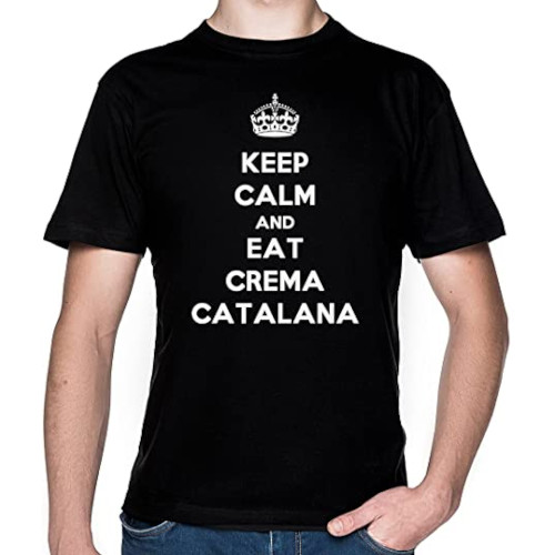 Samarreta per a home "Keep Calm and Eat Crema Catalana"