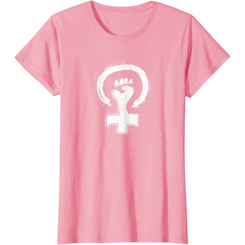 Samarreta feminista amb el símbol blanc