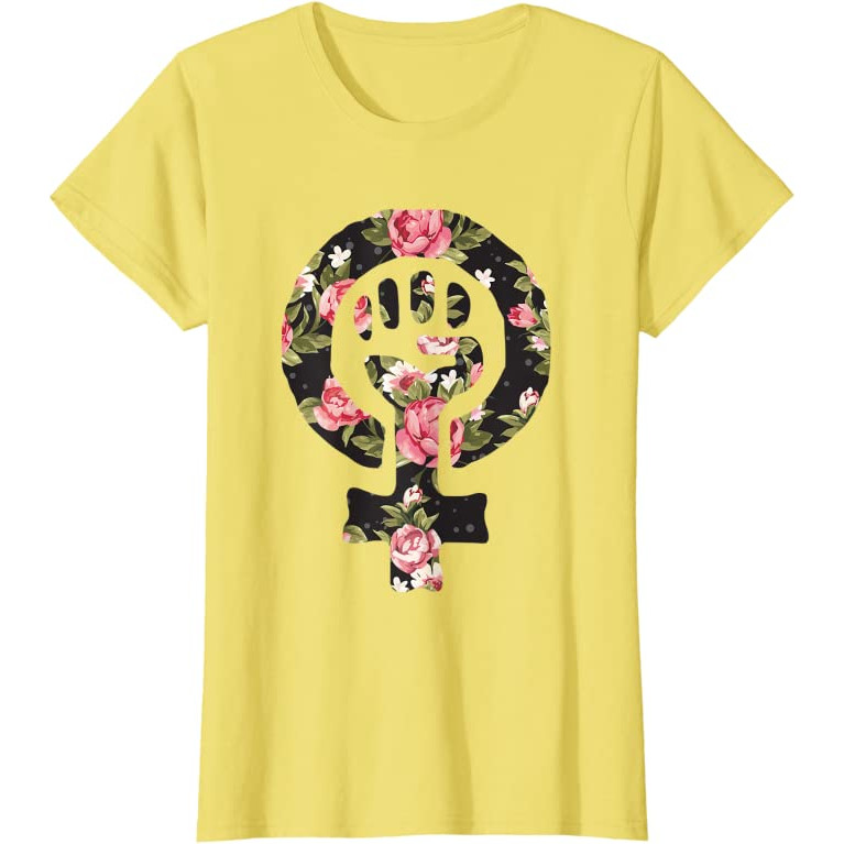 Samarreta feminista amb disseny floral