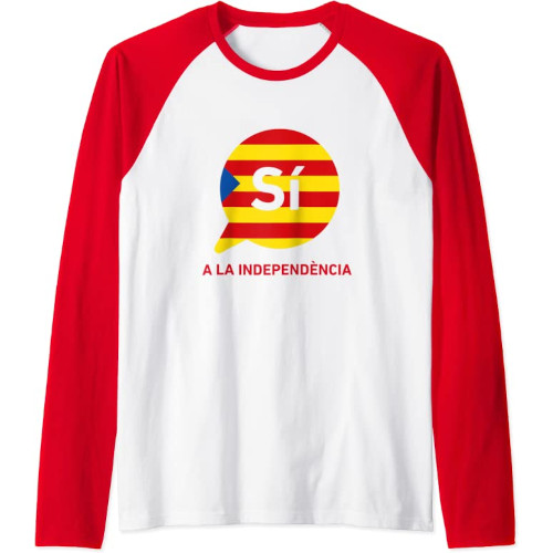 Samarreta de màniga raglan "Sí a la independència"