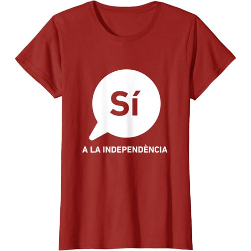 Samarreta per dones "Sí a la independència" de color blanc