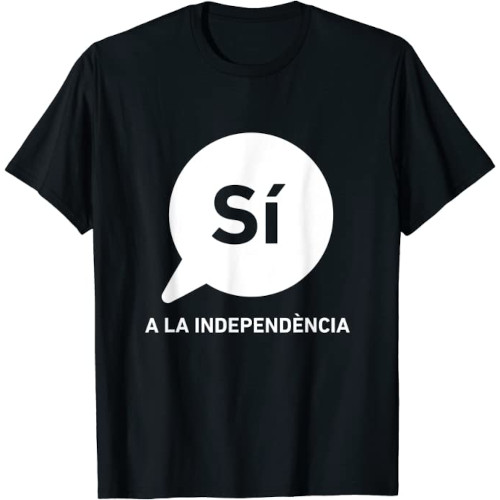 Samarreta unisex "Sí a la independència" amb disseny blanc